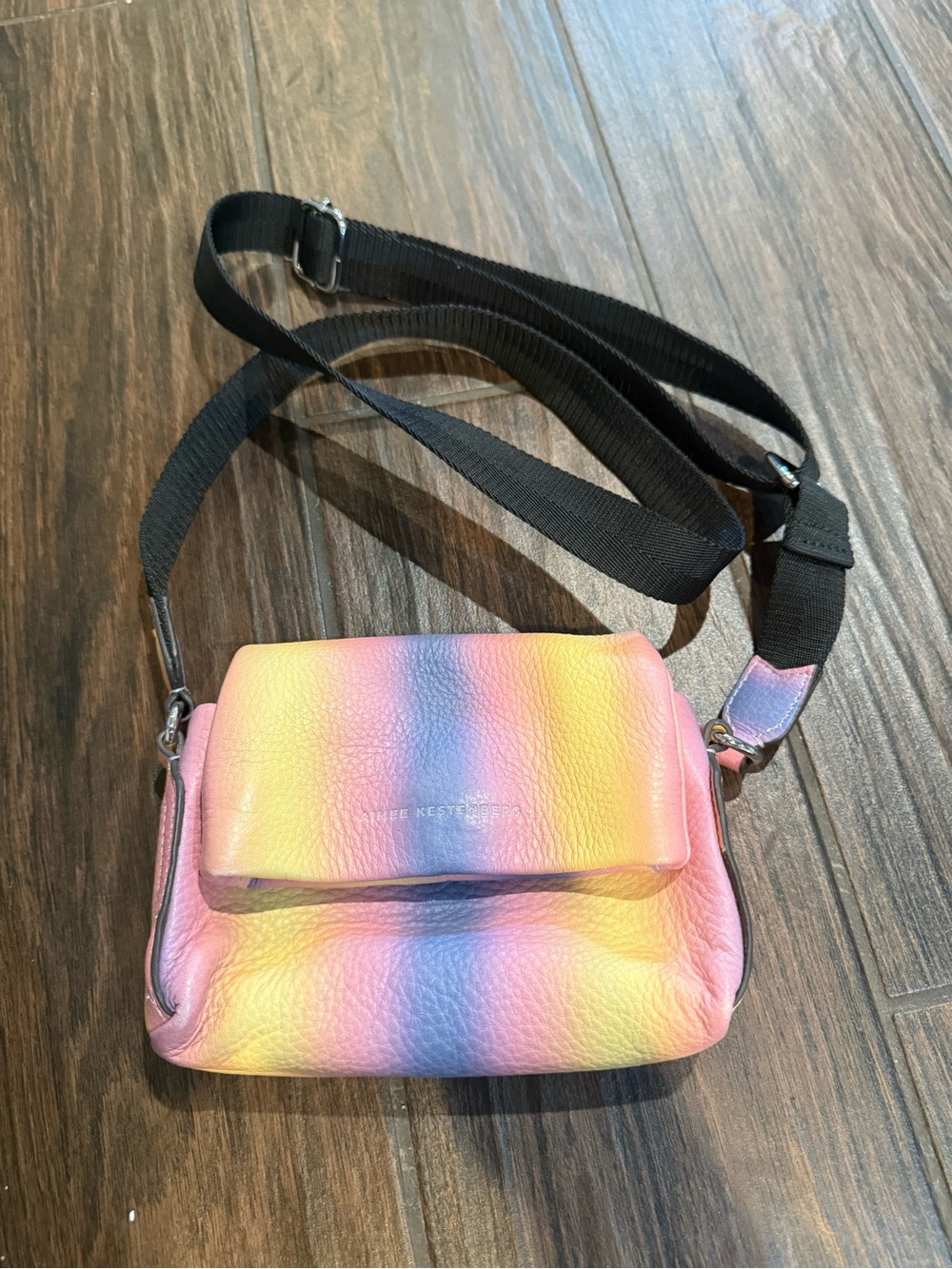 Aimee Kestenberg Rainbow Gradient Crossbody — Pink, Yellow, Blue